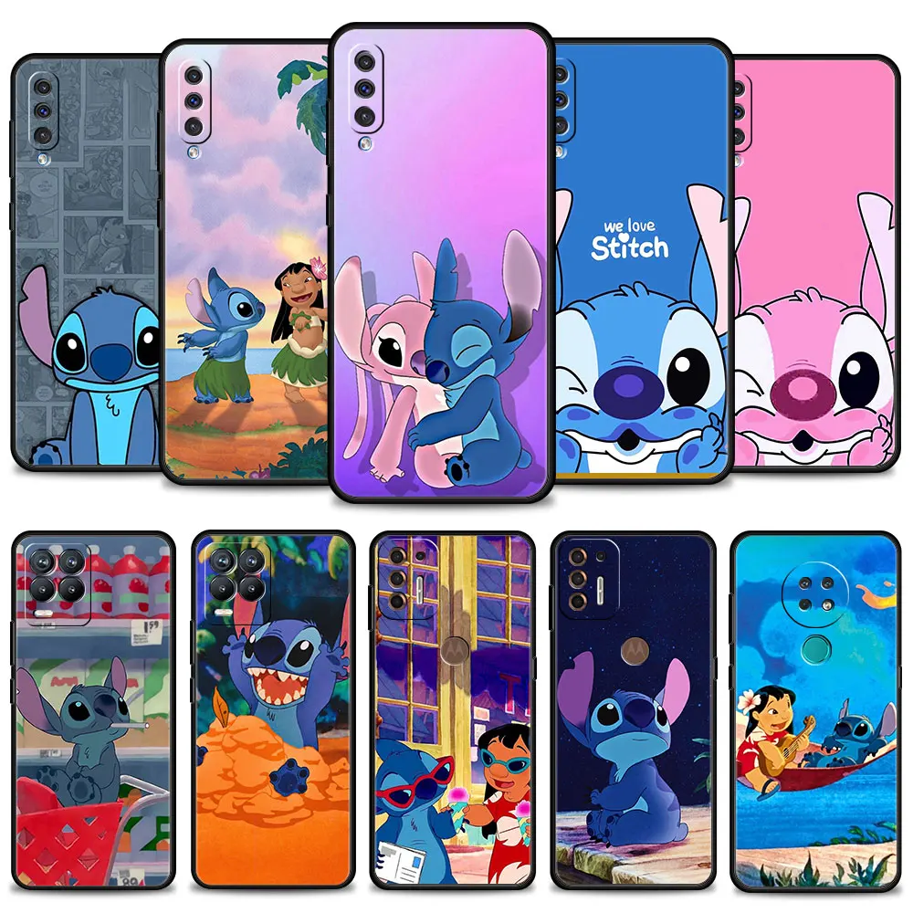 Чехол Kawaii Stitch для Motorola G30 G60 G71 G200 One Fusion Edge S30 X30 G9 Play Plus бампер телефона Nokia X100 X10 G21 |