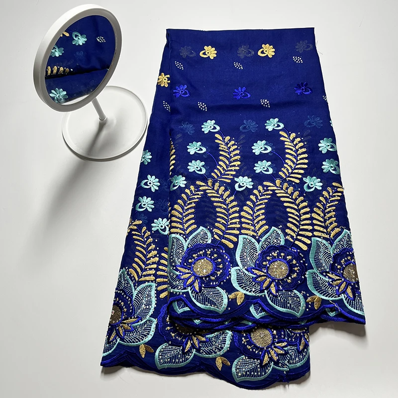 Кружевное полотно Lafaya хлопок африканская вышивка с камнями