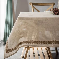 table cotton and linen hemp rope lace polyester linen tablecloth american tablecloth coffee table cloth rectangular table mat