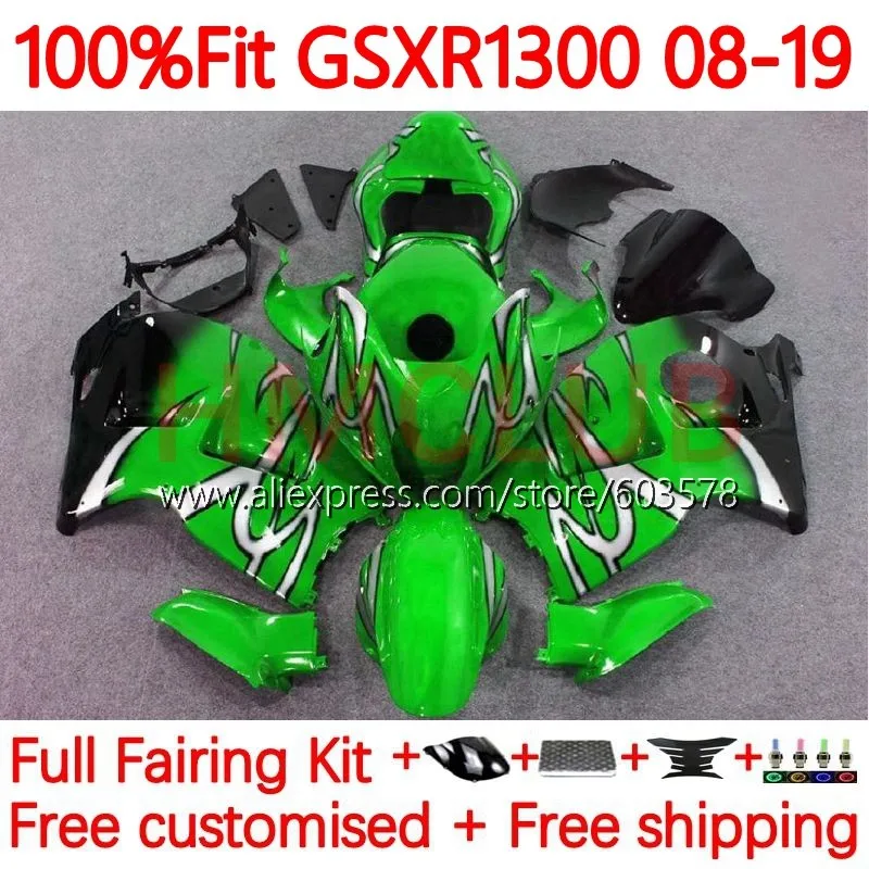 

GSXR1300 For SUZUKI Hayabusa GSXR 1300 2008 2009 2010 2011 2012 2013 2014 2015 2016 2017 2018 2019 green stock Fairing 107No.270