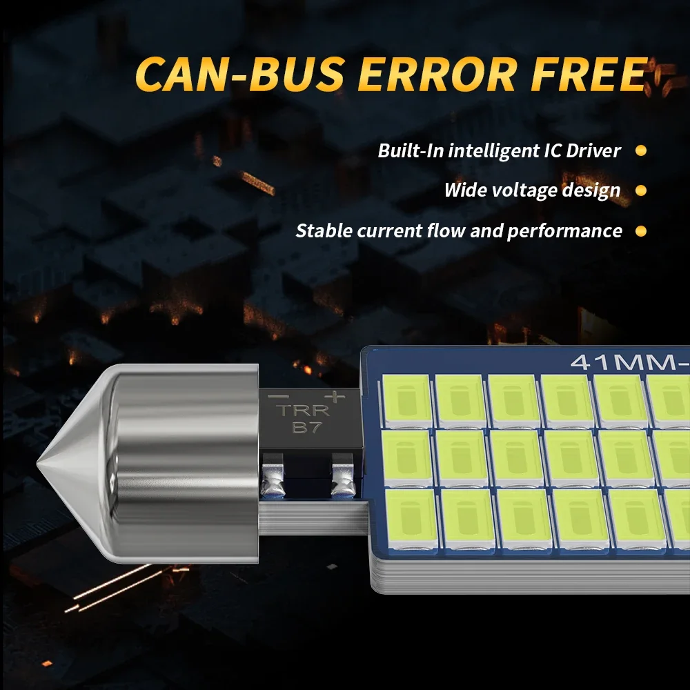 2 шт. C10W C5W светодиодная лампа Canbus Festoon 31 мм 36 39 41 12 В 6000 К Белый салон автомобиля