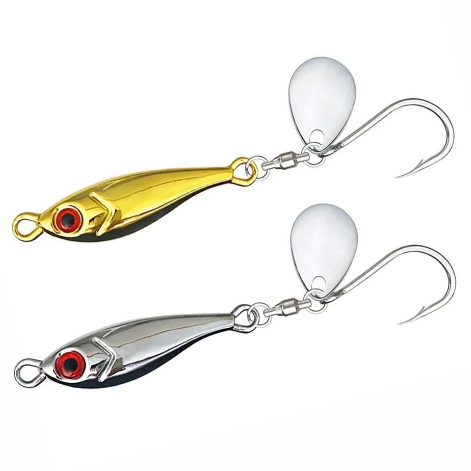 

5g-40g Silver Gold Metal Sea Bass Mackerel Snapper Fishing Lure Cast Fishing Baits Jigging Swimbaits Carp Bass Fishing Tackle