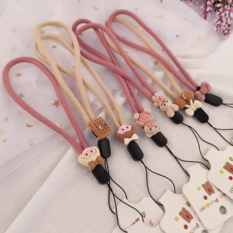 

Hand-woven Bow Girl Jewelry Pendant Short Wrist Strap Plush Lanyard Mobile Phone Case Universal Anti-lost Mobile Phone Lanyard
