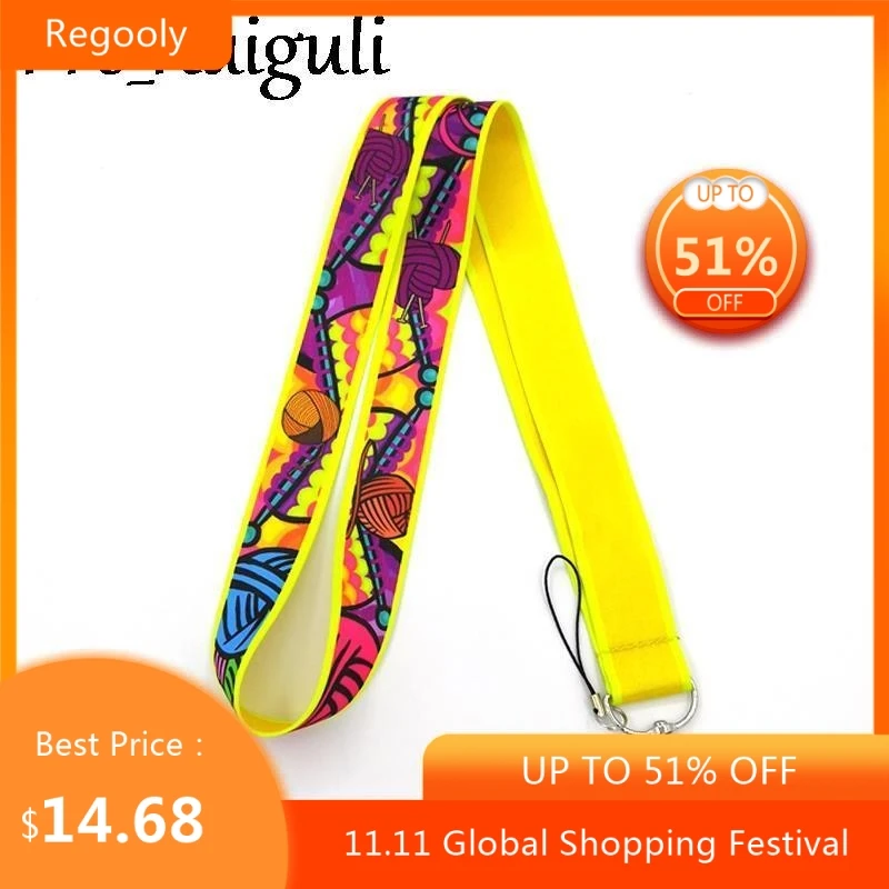 

30pcs Worsted yarns cartoon Neck Strap Lanyard keychain Mobile Phone Strap ID Badge Holder Key Chain Keyring cosplay Accessories