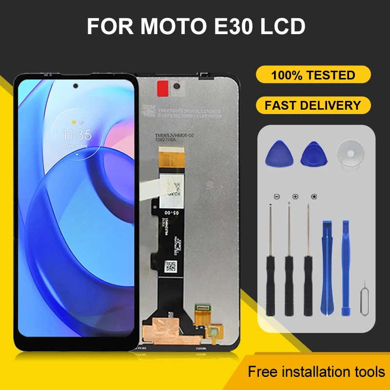 

ЖК-дисплей 6,5 дюйма XT2159-1 для Moto E30, сенсорный экран, дигитайзер в сборе, Замена с рамкой, бесплатная доставка