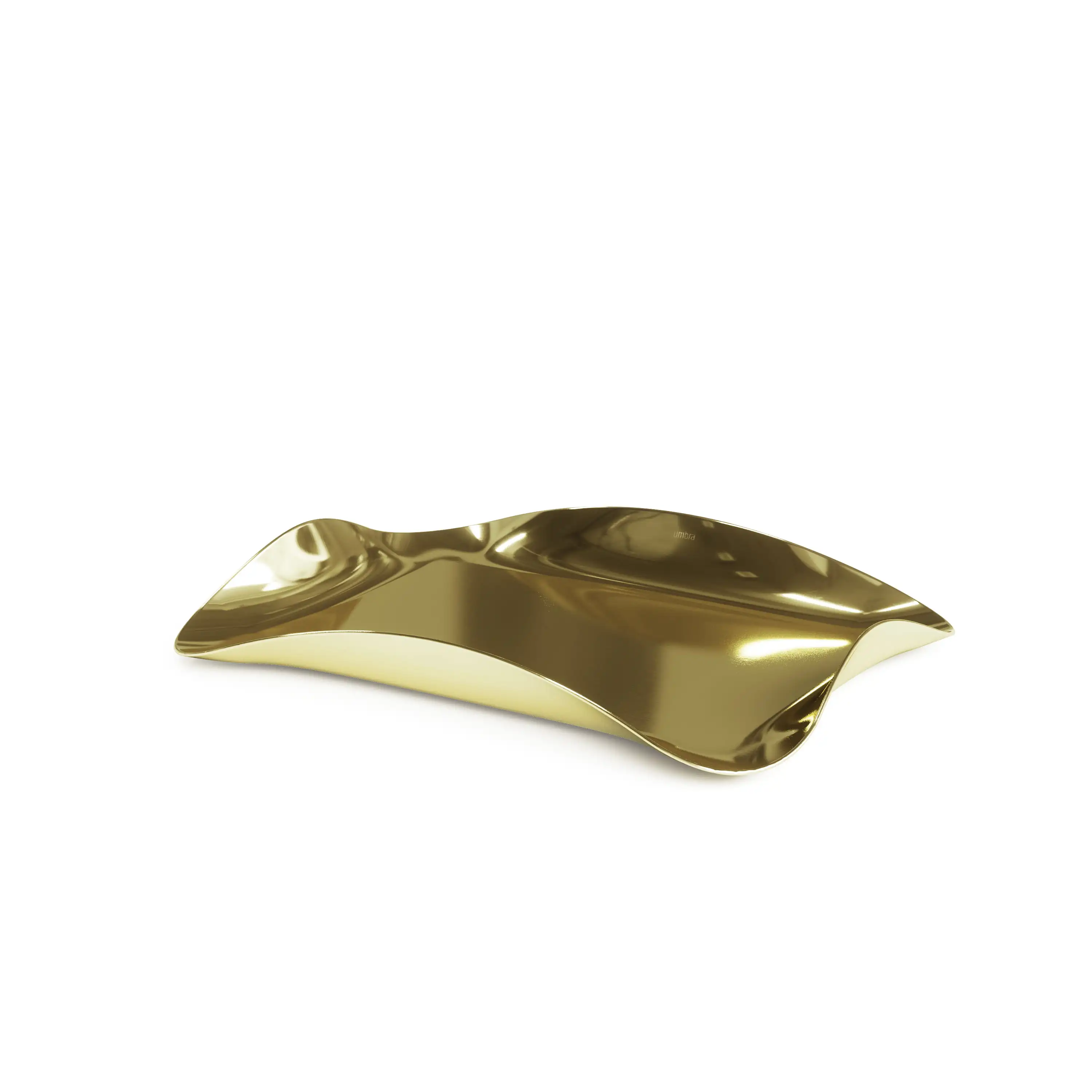 

Metallic Metal Wave Decorative Tray