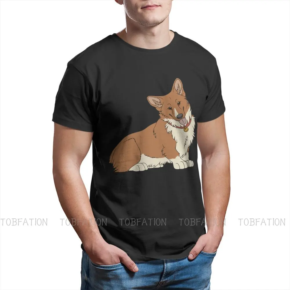 

Футболка Ein The Corgi для мужчин, Ковбой Бибоп, Спайк, аниме, модные футболки, мягкая свободная футболка с принтом