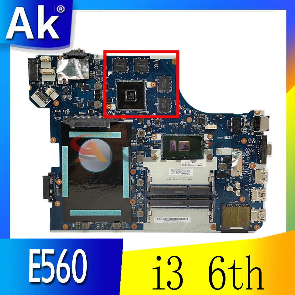 

Системная плата BE560 для ноутбука Lenovo Thinkpad E560 E560C, материнская плата с процессором Intel i3 6-го процессора R7 M370 2G-GPU 100%, полностью протестирована