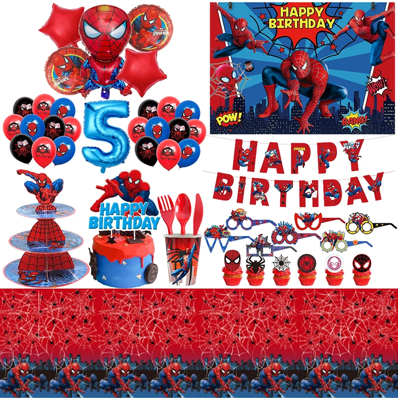 Набор столовой посуды Человек-паук для украшения дня рождения