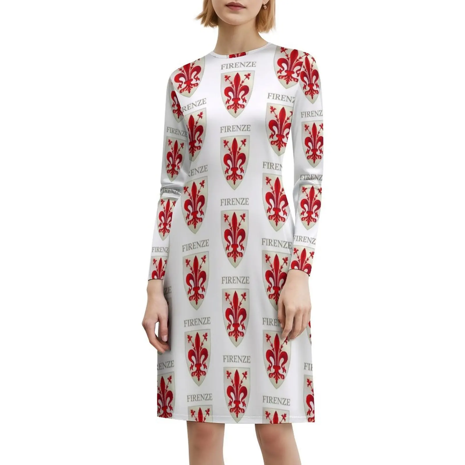 Florence Red G Leit Shield Boho Chic Dress Элегантное модное пляжное платье для свадебной вечеринки Firenze Italy Red G Leit Toscana Coat Woman (art.: 3920d34db2b2b) - 3920d34db2b2b