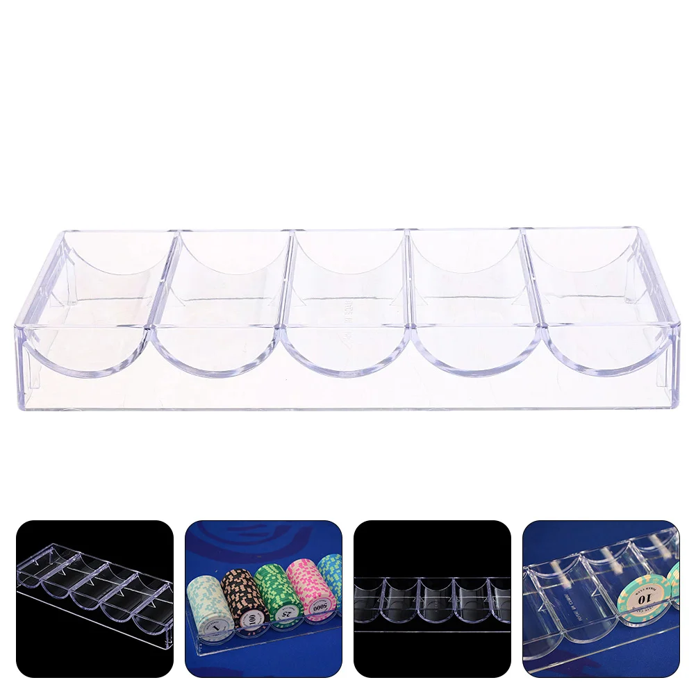 

1 шт., коробка для хранения чипов, акриловая стойка для чипов, прозрачная коробка для чипов, тарелка для хранения чипов для вечеринки, покера