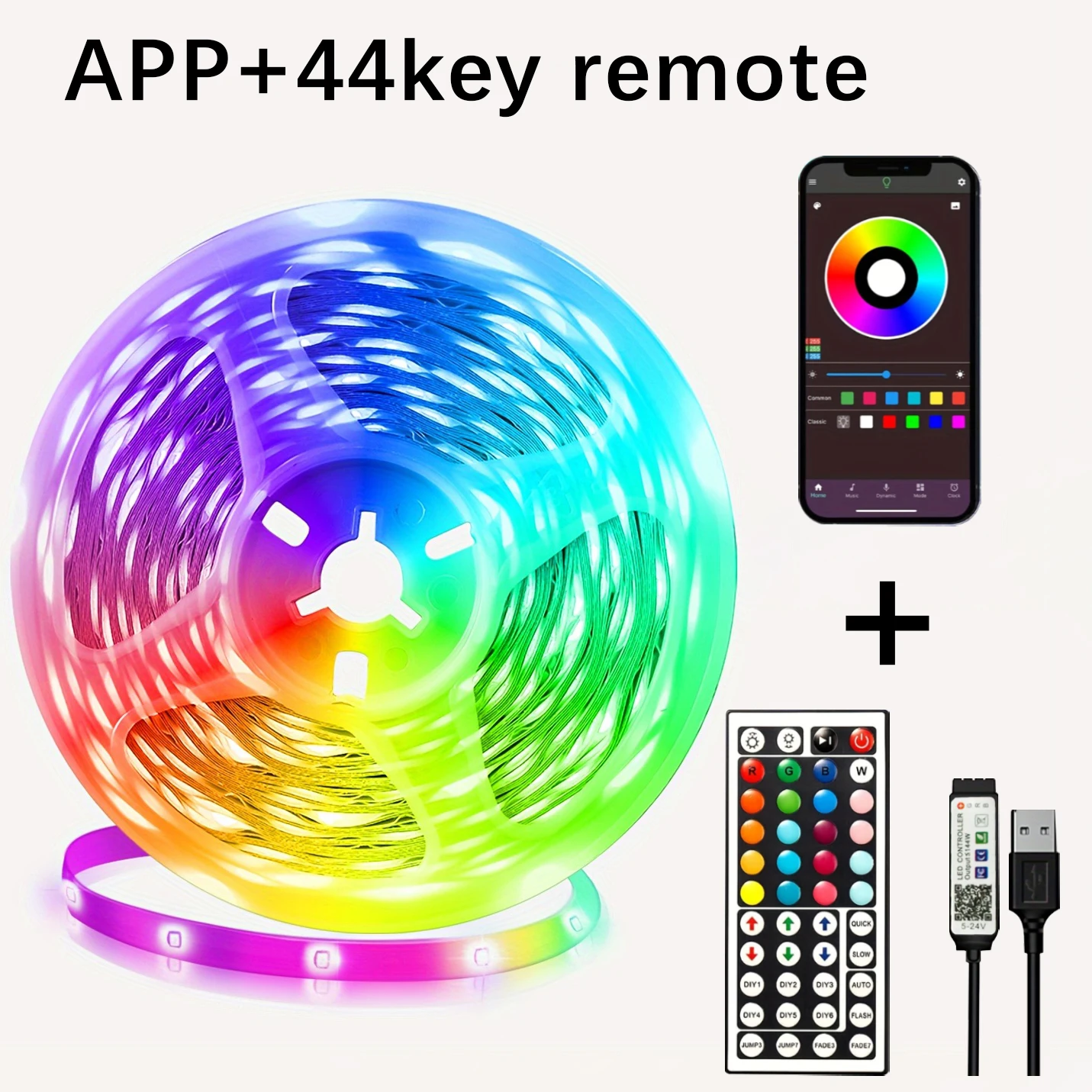 

RGB Светодиодная лента USB 5В 5м/10м/20м/30м для декора