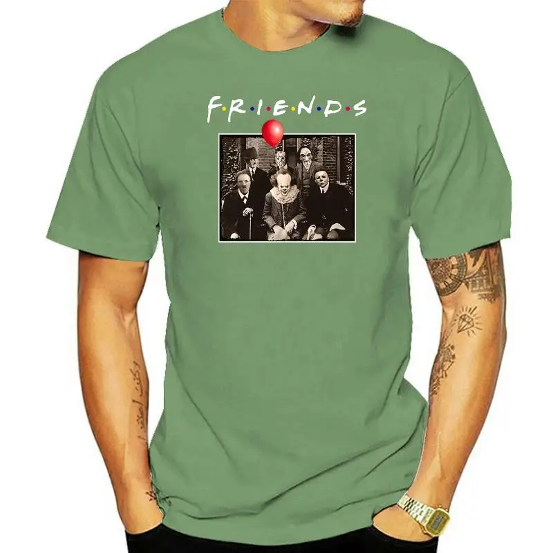 

Fashion Summer Horror Friends Pennywise Michael Myers Jason Voorhees Halloween Men's Novelty Oversized T-Shirt Women Casual Tee