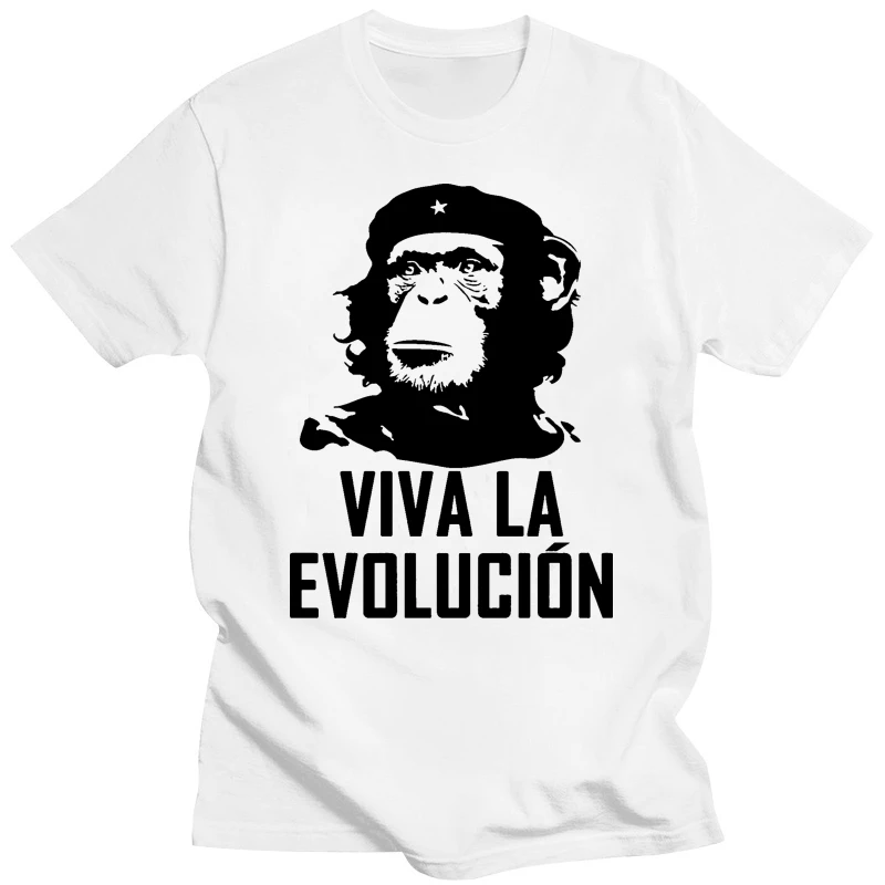 Лидер продаж хлопковая футболка Viva La Evolucion Evolution Che Guevara забавная шляпа обезьяны в