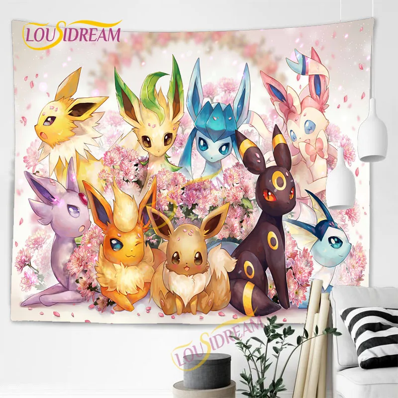 Японская Милая роспись покемона декоративный гобелен абстрактное искусство