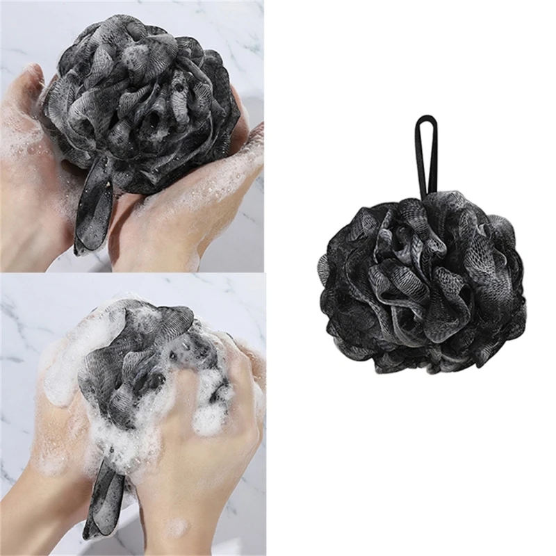 

Bamboo Charcoal Black Bath Flower Ball Bath Ball Scrub Towel Bath Ball Scrubber
