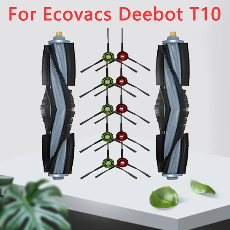 

12Pcs Replacement Spare Parts For Ecovacs Deebot T10 Vacuum Cleaner Washable Main Side Brushes For Floor Cleaning