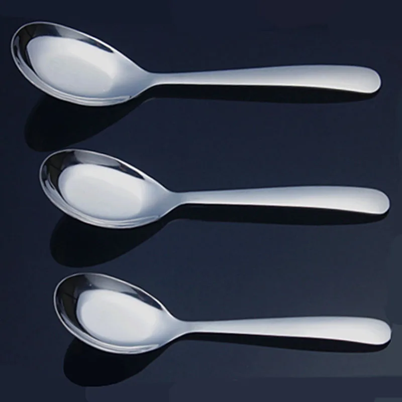 

10 шт., детская ложка с плоским дном