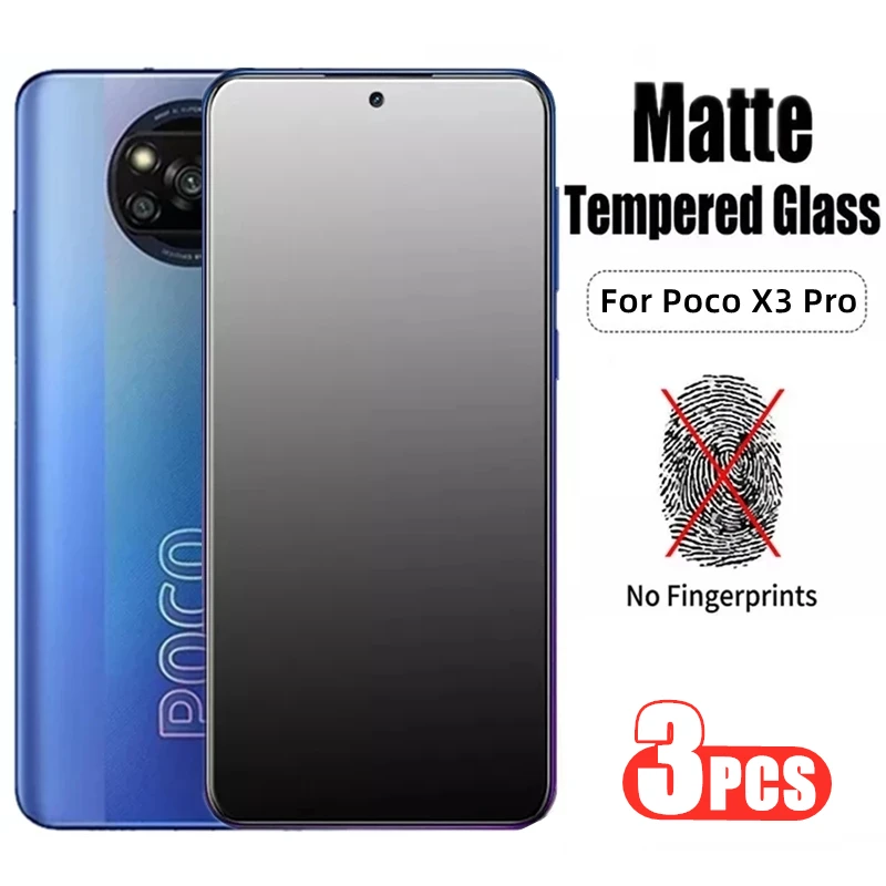 

Matte Tempered Glass for Xiaomi Poco X3 GT M3 F3 X4 Pro 5G Screen Protector for Redmi Note 8 9 10 11 Pro 9s 10s 11s 9A C 7 Glass