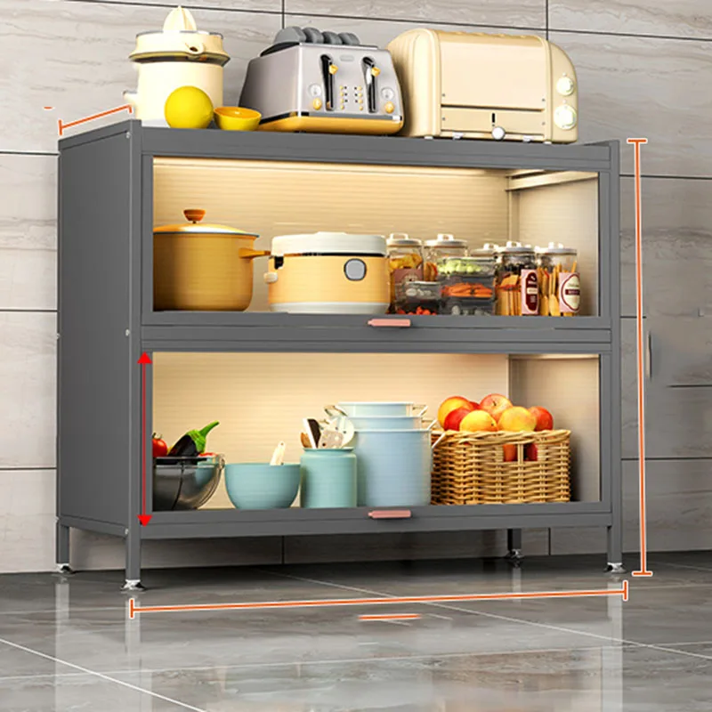 Модульные боковые панели для хранения Роскошные Металлические буфетные полки