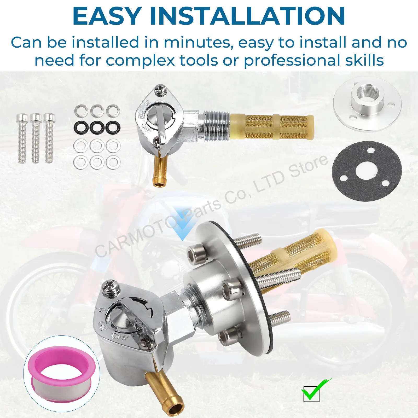Фото Комплект кранов топливного бака для Honda CA95, CA150, CA160, Dream, Benly, Baby, CA92, CA95, 150 №4