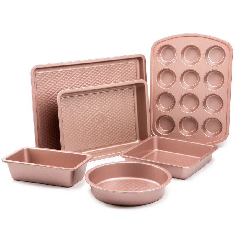 

Steel Baking 6Pc Set Champagne Gold High Quality Cookware Free shipping