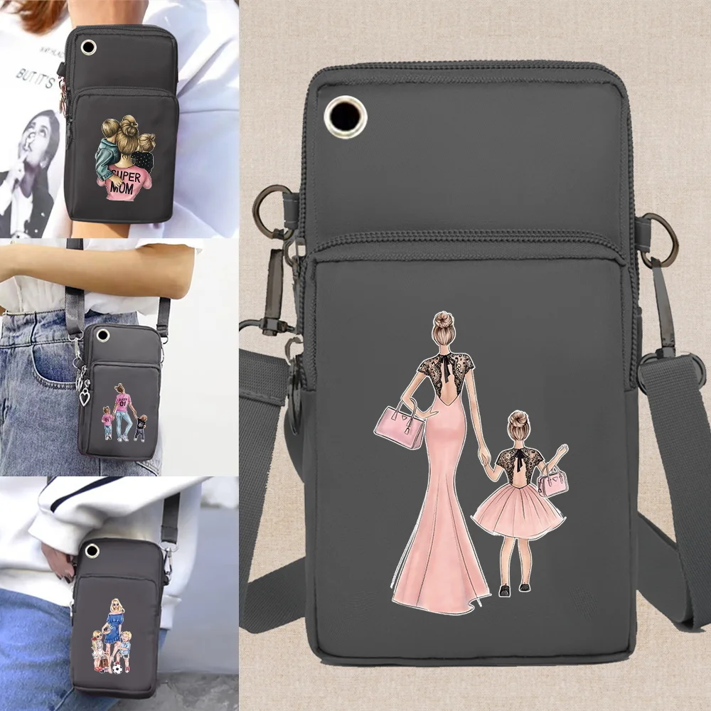 

Женская сумка на плечо, водонепроницаемый кошелек для мелочи, с принтом для Apple/Huawei/Samsung, пакет для хранения мобильного телефона