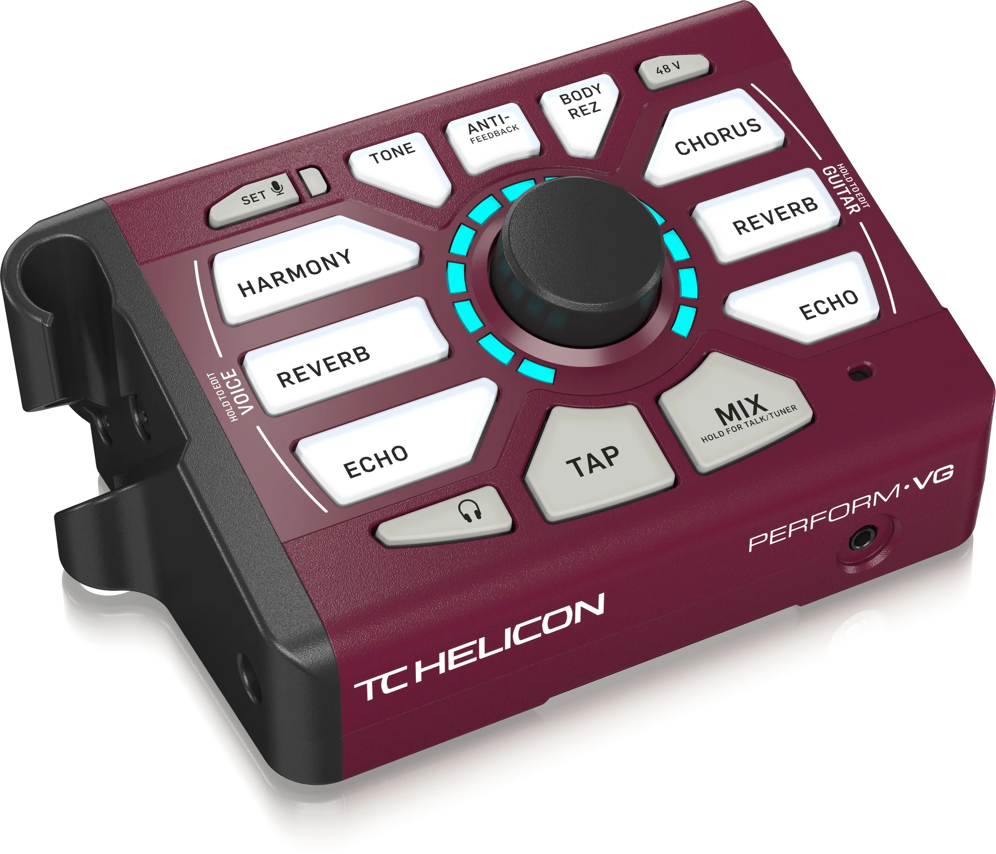 Фото Процессор эффектов для вокала и акустической гитары Tc Helicon Perform-VG с креплением на микрофонную стойку для студийного качества реверберации №1