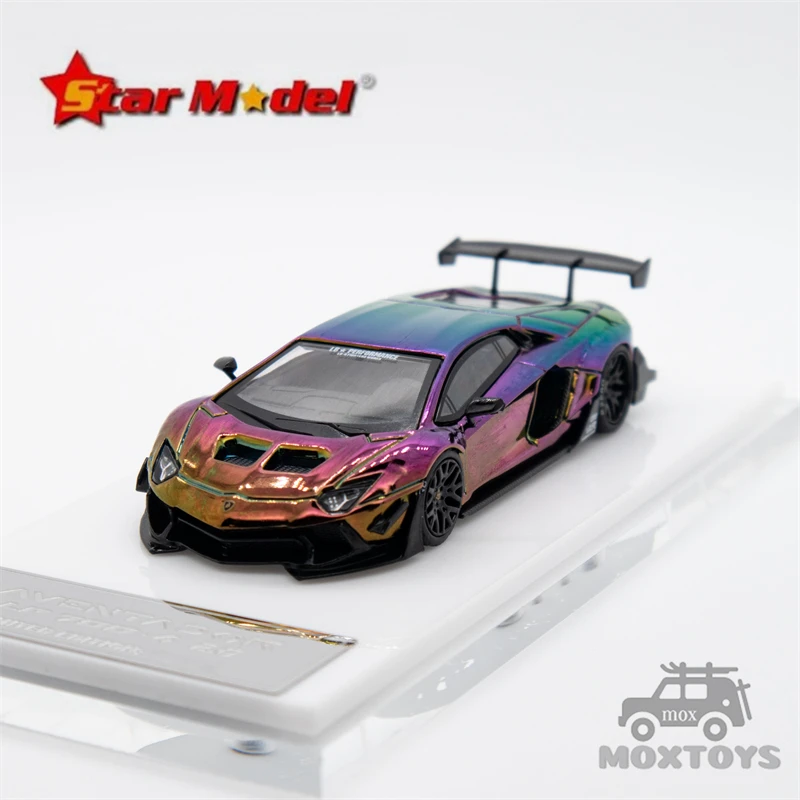 

Star Model 1:64 LBWK Aventador LP700-4 LBWK2.0 Magic Chrome Purple Diecast Model Car