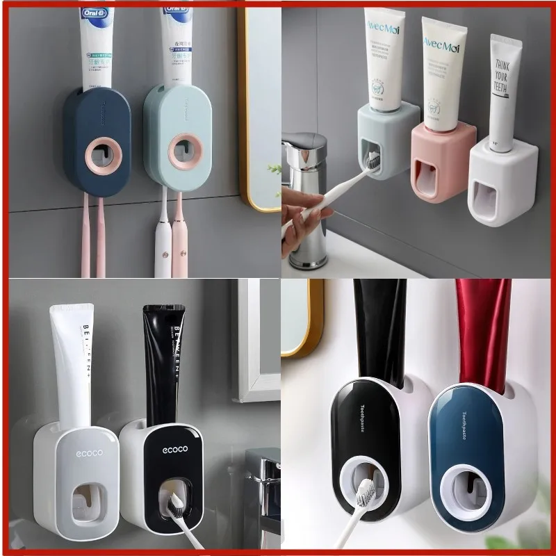 

Автоматический диспенсер для зубной пасты, пыленепроницаемый женский держатель, набор аксессуаров для ванной комнаты, выжималка для зубной пасты