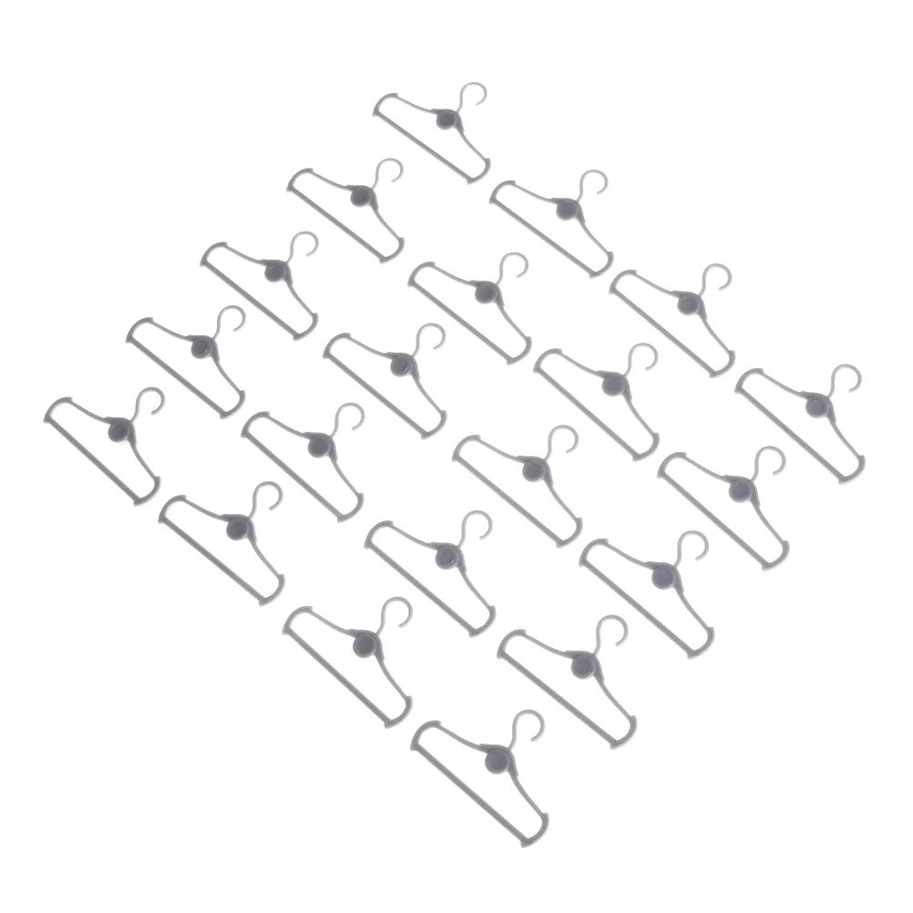

20Pcs/Set Doll Clothes Hangers For babi Doll & Other 1/6 Dolls Doll Accessories Silver Gray Color Hangers