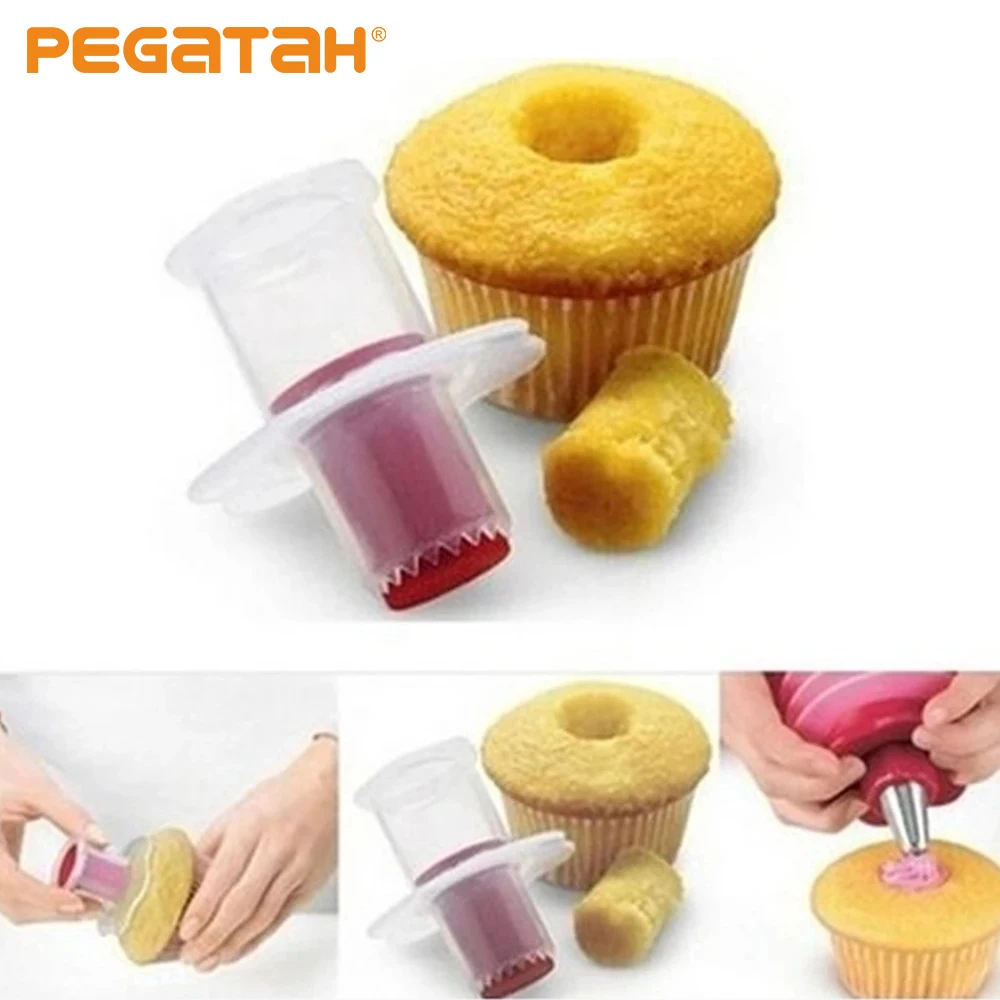 

Cupcake Corer Plunger Cutter astry Corer Decorating Divider Cake Filler Miffin Cake Filling Tools