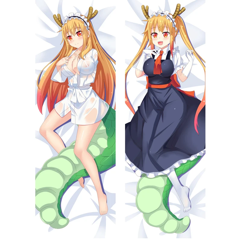 

New Pattern Miss Kobayashi'S Dragon Maid Tohru Anime Body Pillow Case Cover cases Cushion with Hidden