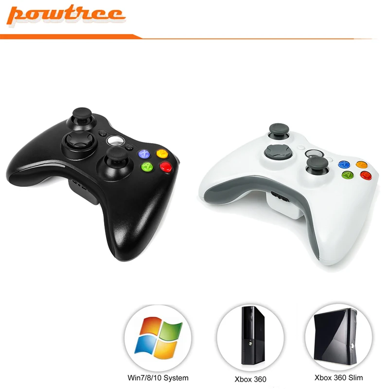 

Проводной геймпад Powtree 2,4G для Xbox 360, контроллер высокого качества для официальных ПК Microsoft для Windows 7 8 10 xbox