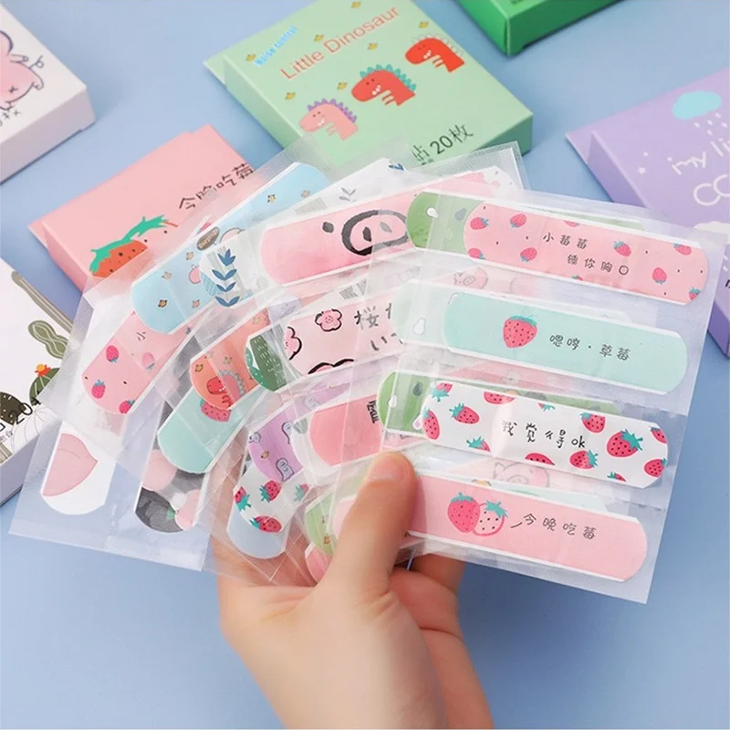 

20pcs Band Aid Cute Cartoon Patterned Sticker Baby Bandage Adhesive Plaster Breathable Wound Strips Patch Banditas for Children
