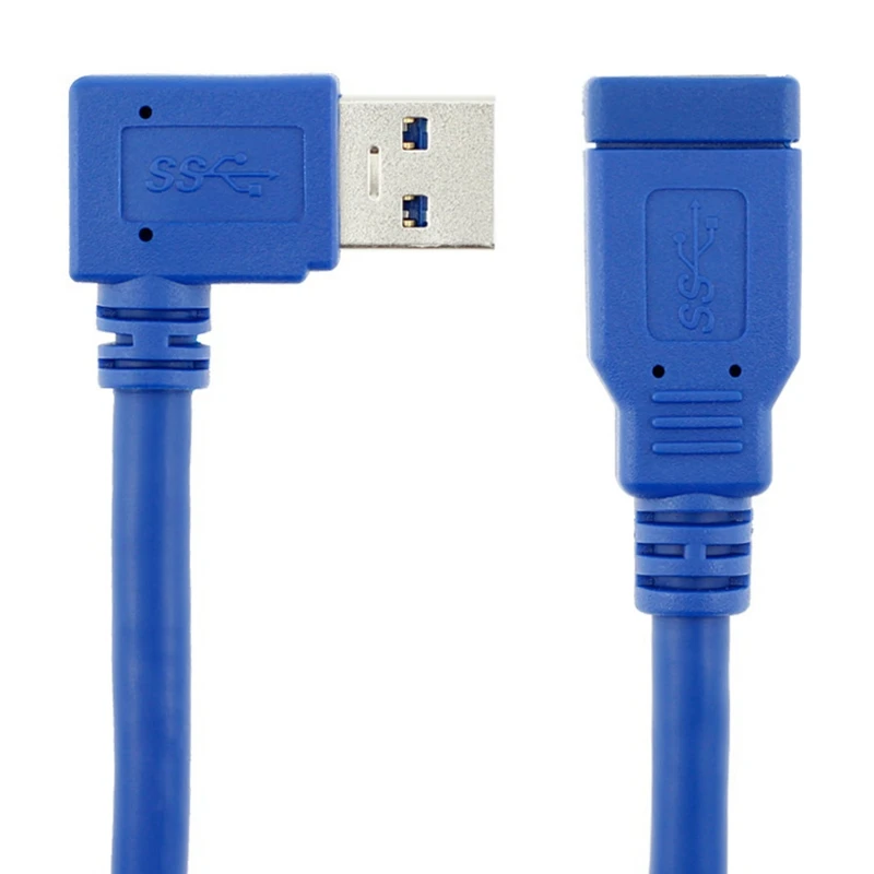 

USB3. 0 Extension Cable Right Elbow USB90 Degree Data Cable USB Connection Cable Male To Female Adapter Cable 0.3M