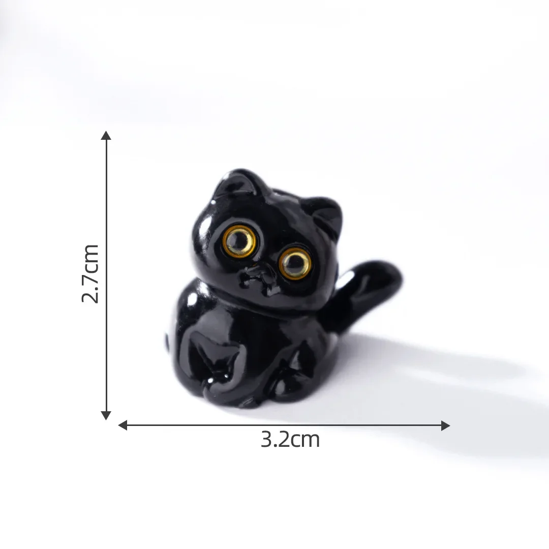 

Черная смоляная фигурка кошки 2-3,5 см