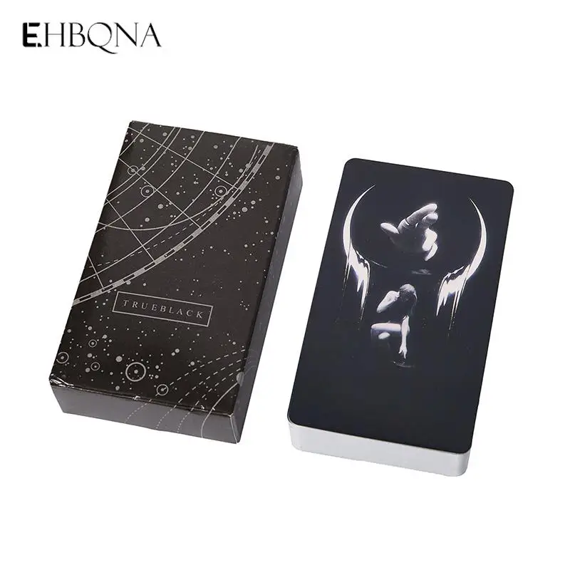 

True Black Tarot Cards English Version Oracle Divination Fate Deck Table Board Games Playing Card With Electronic Guidebook