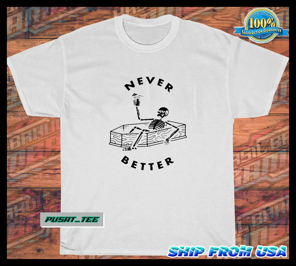 Классическая забавная Мужская футболка с американским логотипом никогда не