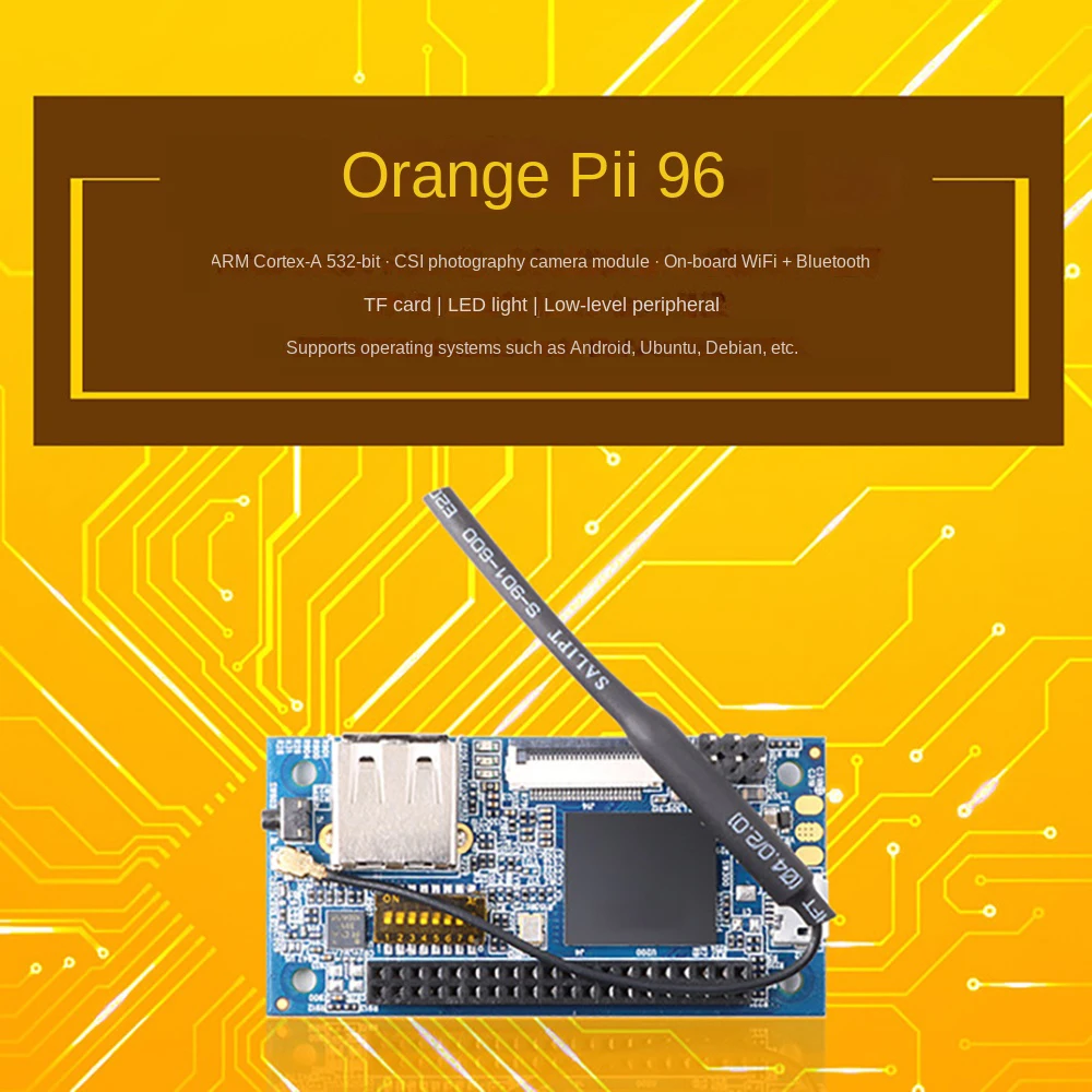 

For Orangepi I96 ARM Cortex-A5 32-Bit CPU 256MB LPDDR2 WIFI+BT Programming MCU Development Board+Power Adapter (US Plug)
