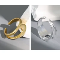 minimalist designer stackable ring for women sterling silver korean irregular vintage joyas de plata 925 fine bulgaria jewelry