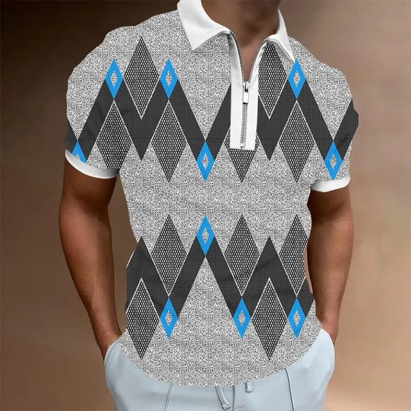 

Polo Shirt Summer Men Short Sleeve Turn-over Collar Slim Tops Casual Breathable Solid Color Business Shirt Asian Plus Size S-5XL