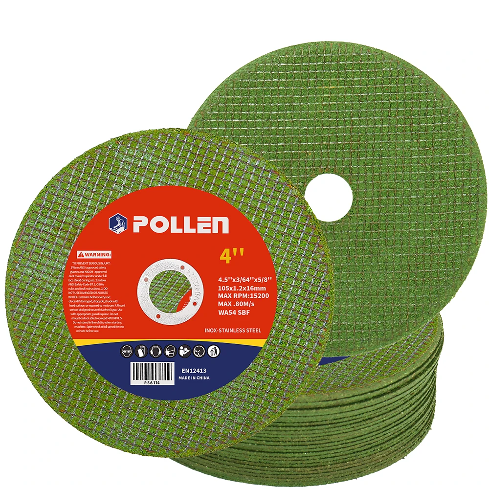 4 인치 금속 커팅 디스크 앵글 그라인더 그라인딩 휠 스테인레스 스틸 그라인딩 커팅 디스크 블레이드 휠 수지 더블 메쉬