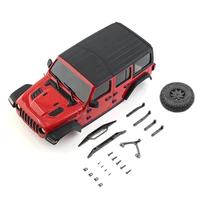 for 124 wrangler mini z 44 rc climbing car shell front rear bumper spare tire rearview mirror kits remote control car parts