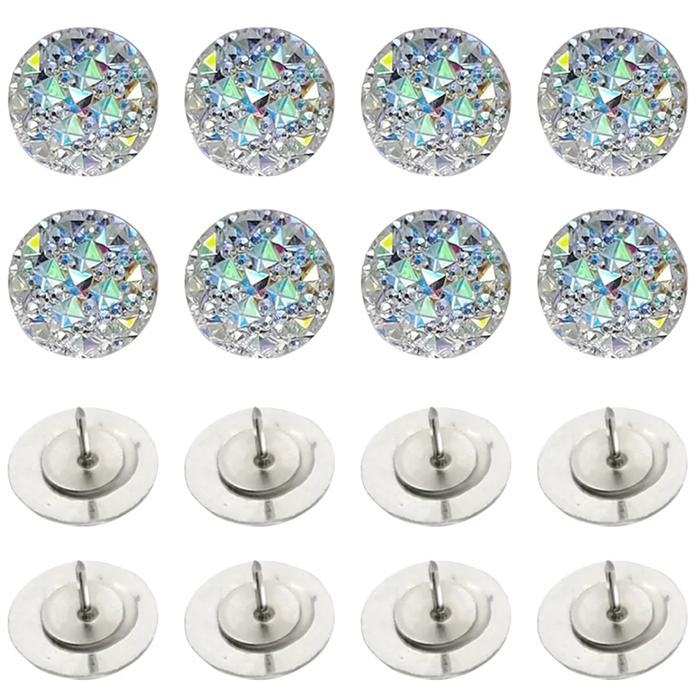 

Push Tackspin Board Thumb Rhinestone Map Crystal Decorative Resin Wall Thumbtack Drill Water Cork Diamond Diamand Furniture