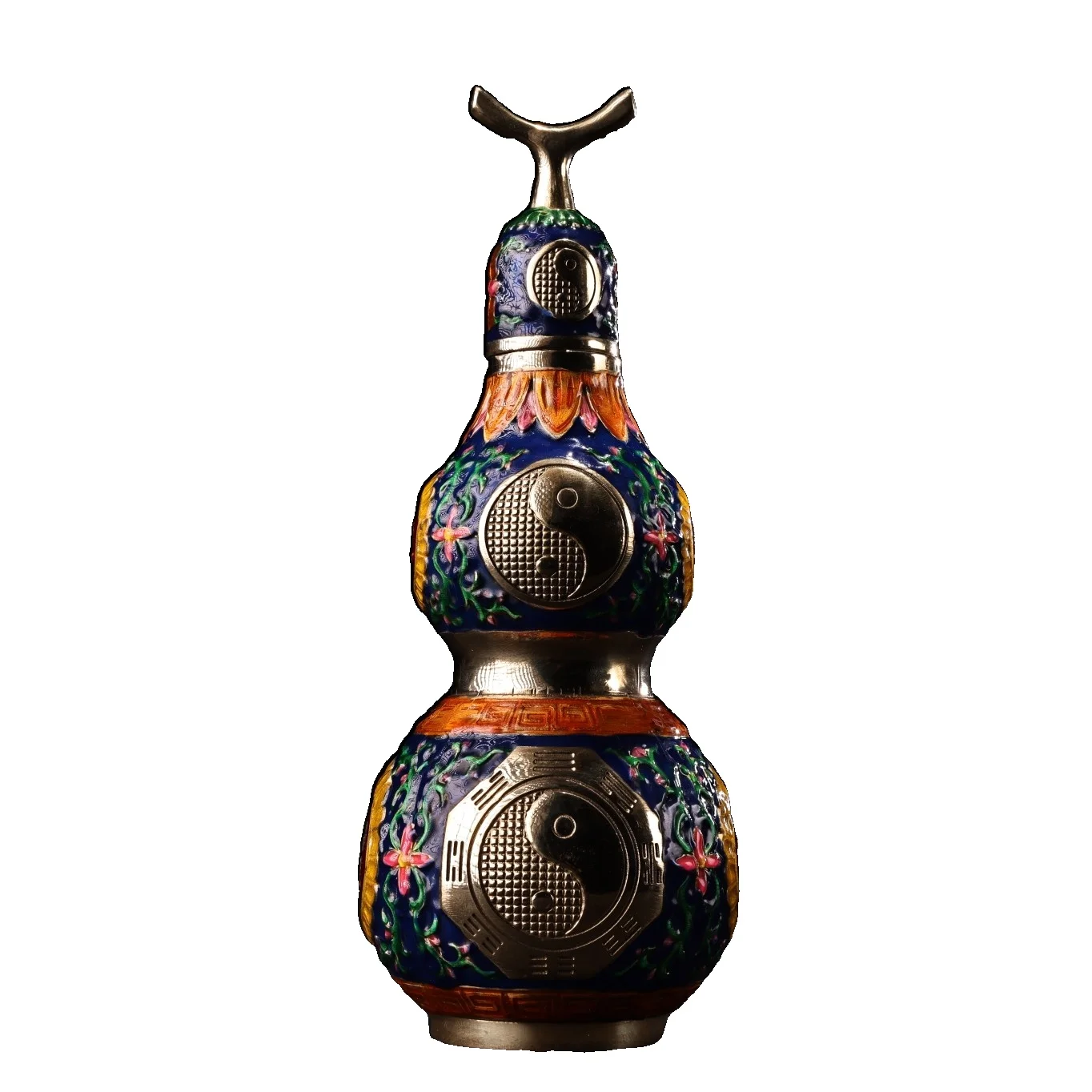 

LAOJUNLU Pure Copper Inlaid Cloisonne Town House To Ward Off Evil Spirits, Gossip To Attract Wealth And Fortune Gourd,