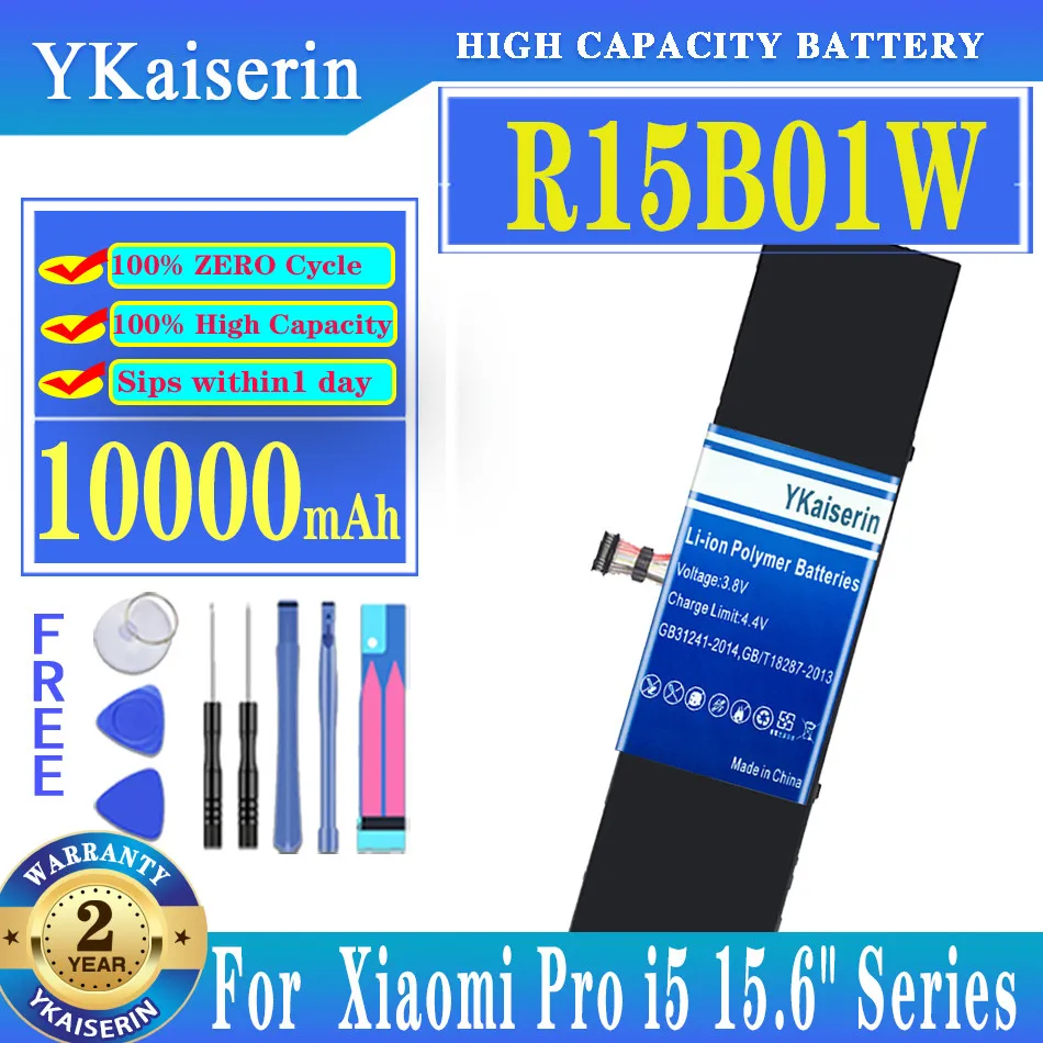 

Аккумулятор ykaisсеребрин R15B01W, 10000 мАч, для батарей серии Xiaomi Pro i5 15,6