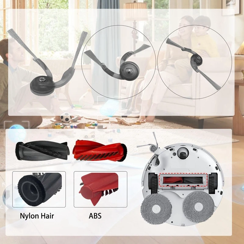 For Roborock Qrevo Curv Accessories Main Side Brush Mop Cloth Hepa Filter Dust Bags Robot Vacuum Cleaner Spare Parts