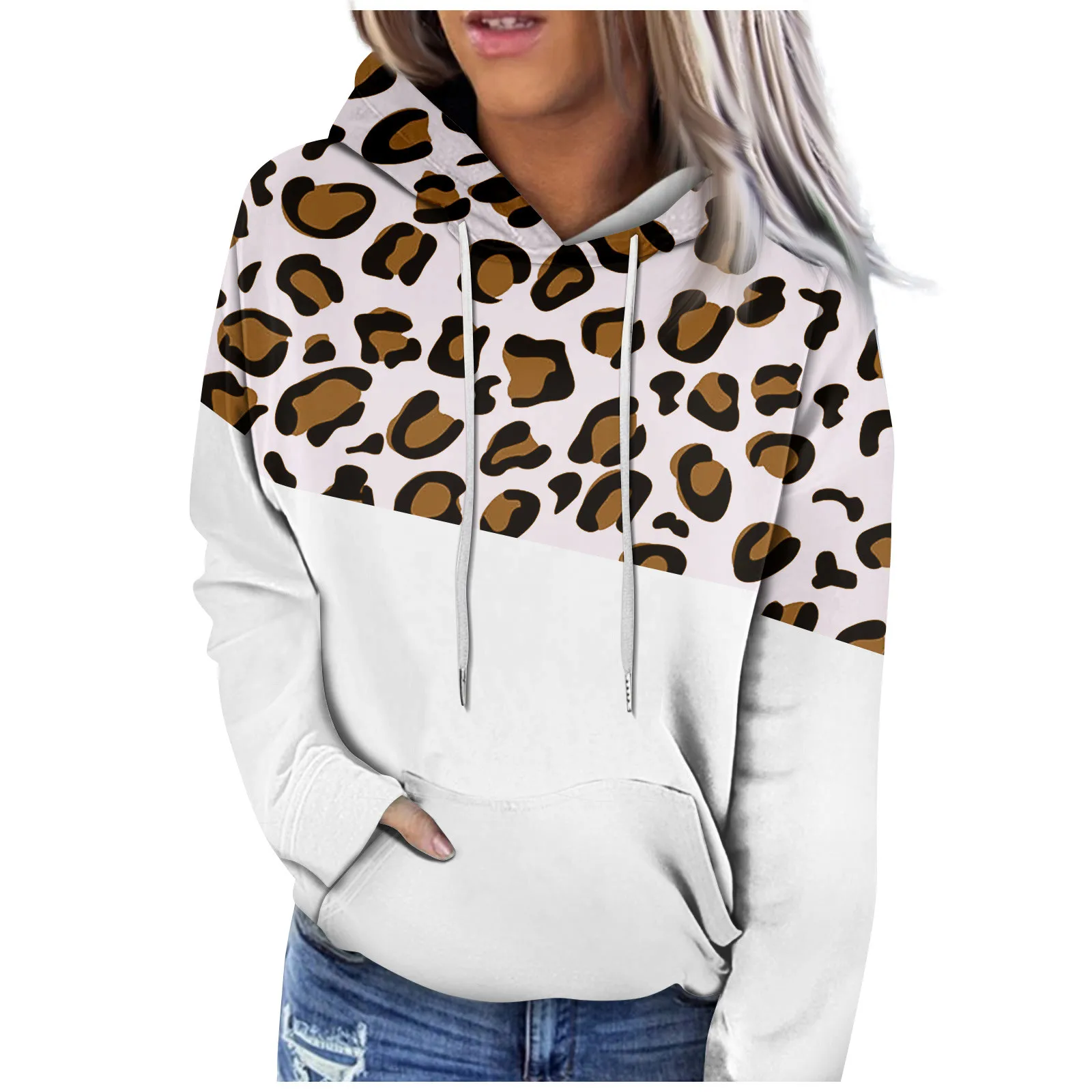 

Fashion Women'S Printed Long Sleeve Pullover Sweatshirt, Women'S Casual Long Sleeve Pullover Hooded Sweatshirt Ropa De Mujer