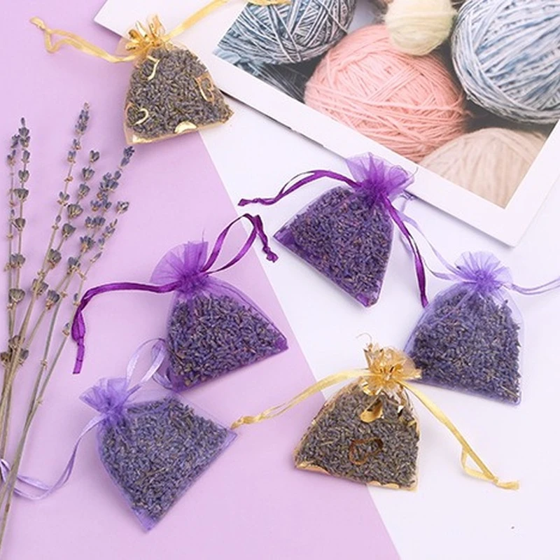 

12Pcs Lavender Scented Sachets Bag For Closets Drawers Filled With Naturally Dried Lavender Flower Buds Air Refreshing Sachet